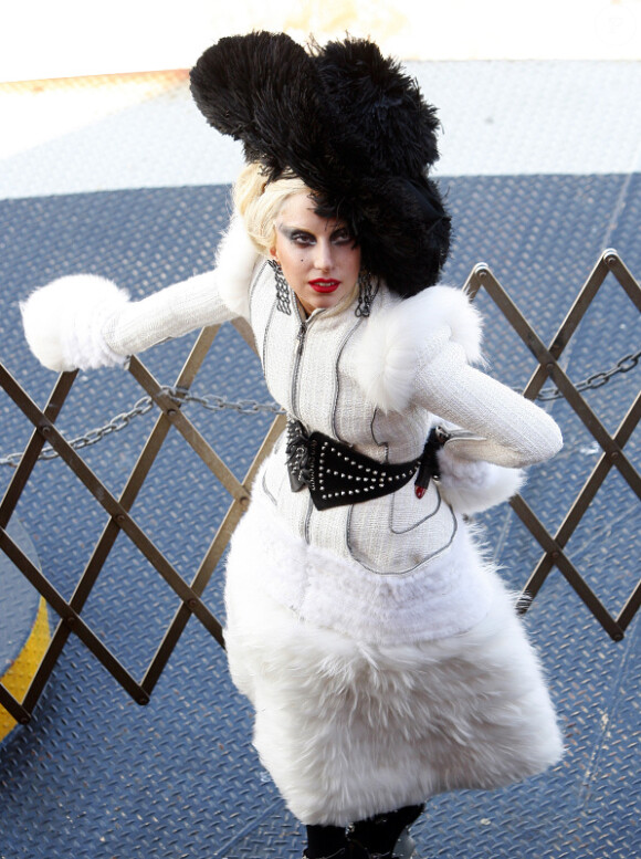 Lady Gaga fait un shooting photo avec Annie Leibovitz en septembre 2011 à New York 
