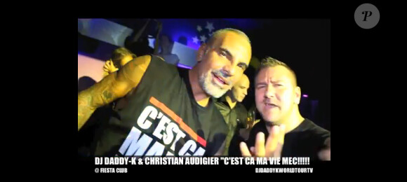 Christian Audigier et DJ Daddy K au Fiesta Club à Bruxelles le 25 septembre 2011