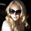 Lindsay Lohan lors du premier défile de Kanye West au Lycée Henry IV à Paris le samedi 1er octobre

 