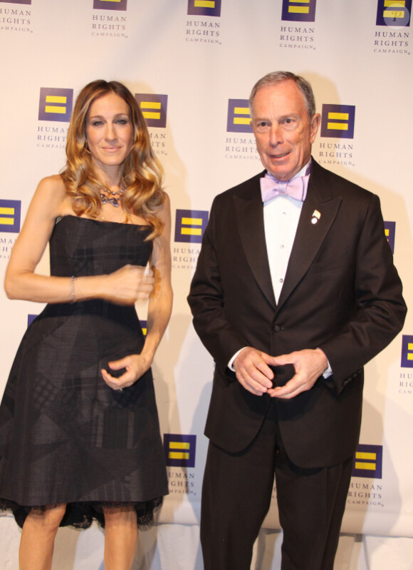 Sarah Jessica Parker et le maire de Washington, Michael Bloomberg, assistent au Gala annuel Human Rights, à Washington, samedi 1er octobre 2011.