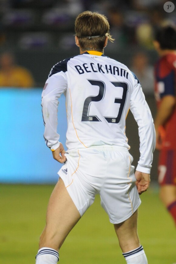 David Beckham à Los Angeles lors du match entre les LA Galaxy et le Real Salt Lake City le 1er octobre 2011