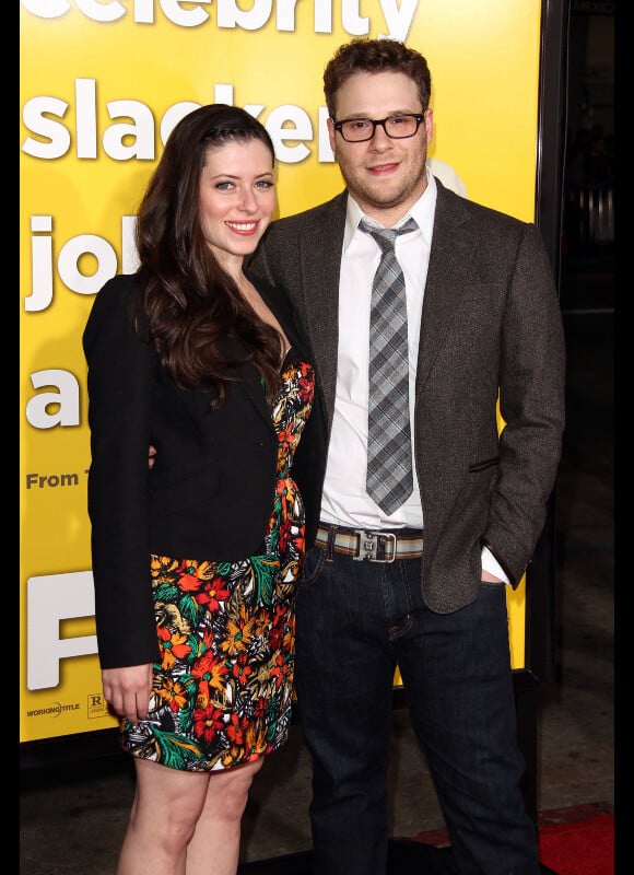 Seth Rogen et Lauren Miller lors de l'avant-première de Paul en mars 2011
