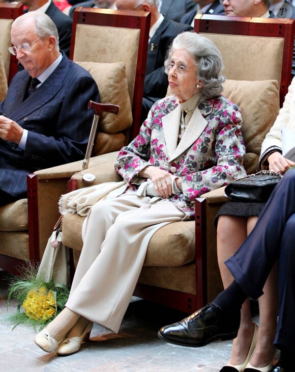 La famille royale belge, y compris la reine Fabiola, était réunie mardi 4 octobre 2011 au Palais des Beaux-Arts de Bruxelles pour l'inauguration de l'exposition Europalia, dédiée cette année au Brésil.
