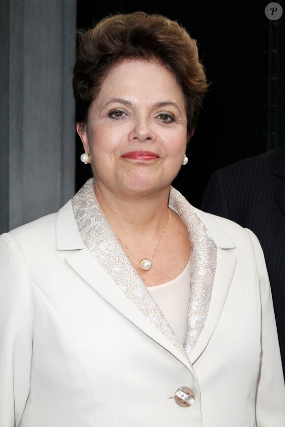 La président brésilienne Dilma Roussef au Palais des Beaux-Arts de Bruxelles le 4 octobre 2011 pour l'inauguration de l'exposition Europalia, dédiée cette année au Brésil.