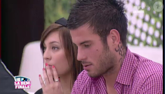 Morgane et Zelko dans Secret Story 5, lors de l'hebdo du vendredi 7 octobre 2011 sur TF1