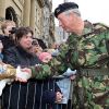 Le prince Charles, dans son uniforme de colonel d'honneur, à Newcastle pour les célébrations du 40e anniversaire du Queen's Own Yeomanry, le 8 octobre 2011