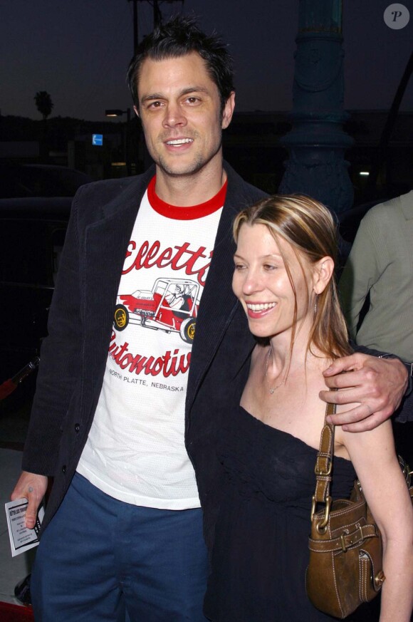 Johnny Knoxville et sa première épouse Melanie, à Los Angeles, le 9 avril 2003.