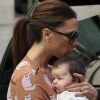Victoria Beckham et sa petite fille Harper Seven le 16 septembre 2011 à New York