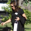 Jennifer Garner sort d'une réunion, à Los Angeles, le vendredi 14 octobre 2011.
