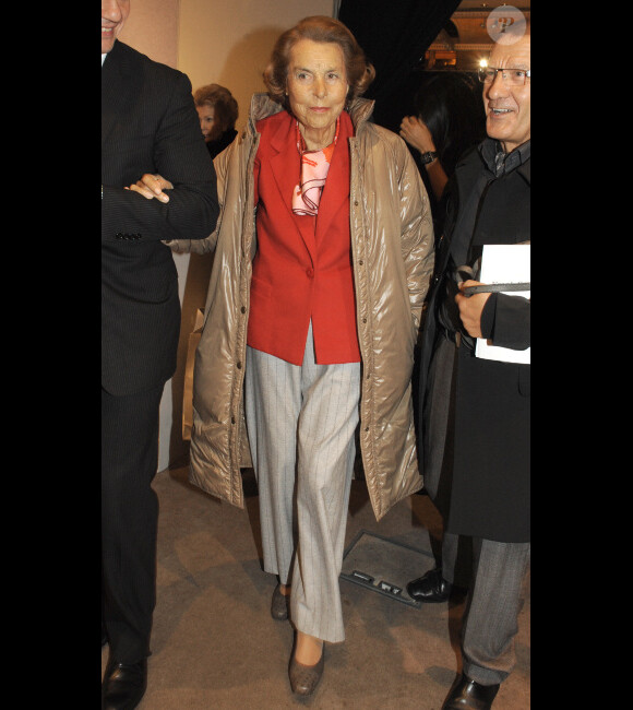 Liliane Bettencourt le 26 janvier 2011 à Paris