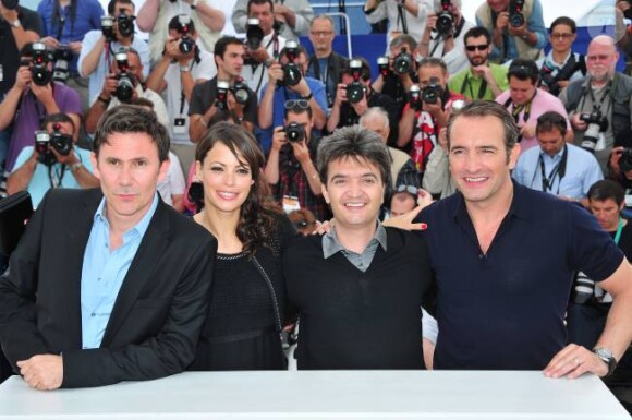 Michel Hazanavicius, Bérénice Béjo, Thomas Langmann et Jean Dujardin au festival de Cannes en 2011
