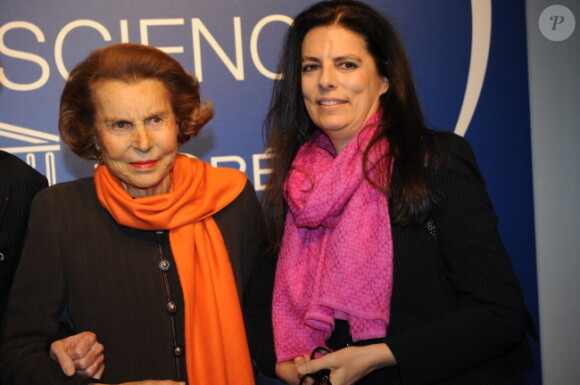 Liliane Bettencourt et sa fille Françoise en mars 2011
