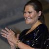 La princesse Victoria de Suède, enceinte d'un peu moins de cinq mois, remettait le 17 octobre 2011 les Prix de la Connaissance sous l'égide de l'Encyclopédie Nationale, à l'Hôtel de Ville de Stockholm.