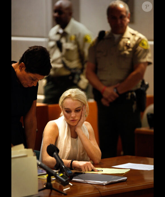 Lindsay Lohan lors de son audience du 19 octobre 2011 devant la Cour supérieure de Los Angeles