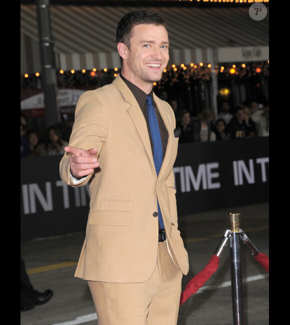 Justin Timberlake à Los Angeles le 20 octobre 2011 pour l'avant-première de Time out.
