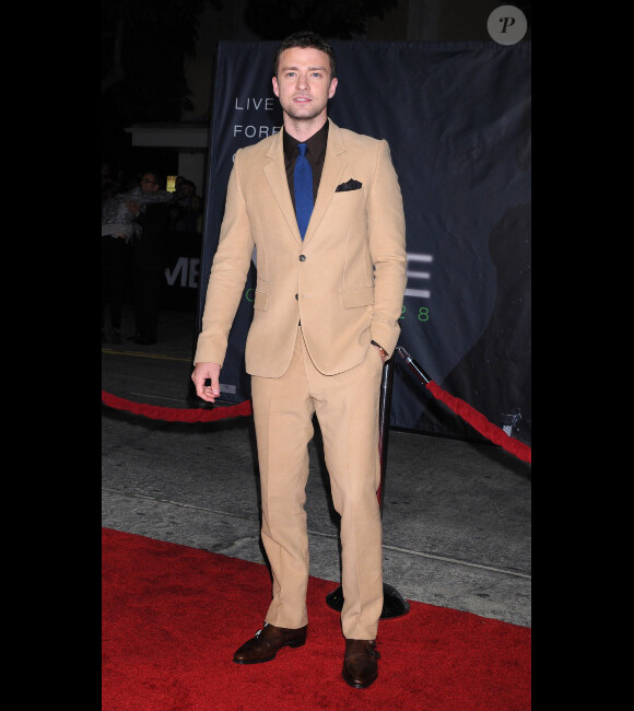 Justin Timberlake à Los Angeles le 20 octobre 2011 pour l'avant-première de Time out.