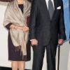 Le roi Carl Gustaf et la reine Silvia de Suède en visite à la Fondation Américano-Scandinave en compagnie du Secrétaire Général de l'ONU Ban-Ki Moon et son épouse, à New York, le 21 octobre 2011.