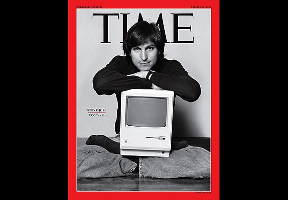 Steve Jobs en couverture de Time Magazine, octobre 2011.