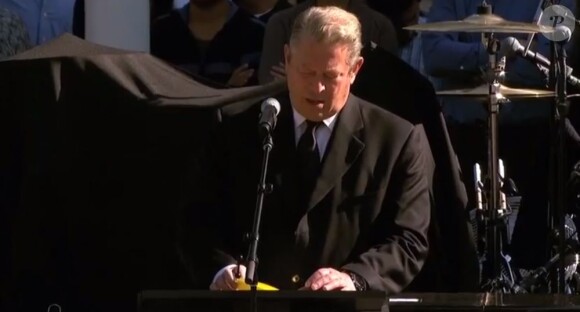 Al Gore lors du mémorial pour Steve Jobs organisé au siège d'Apple, à Cupertino en Californie, le 19 octobre 2011.