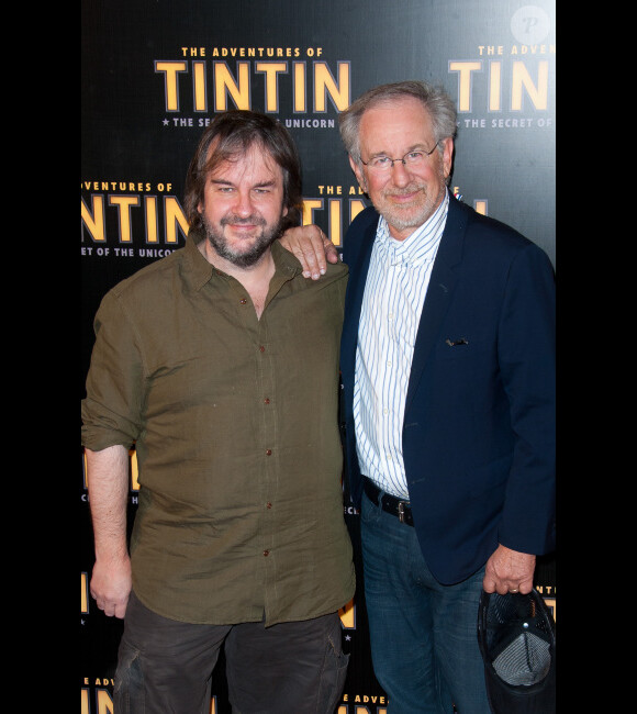 Peter Jackson et Steven Spielberg, le 19 juillet 2011 à Paris.