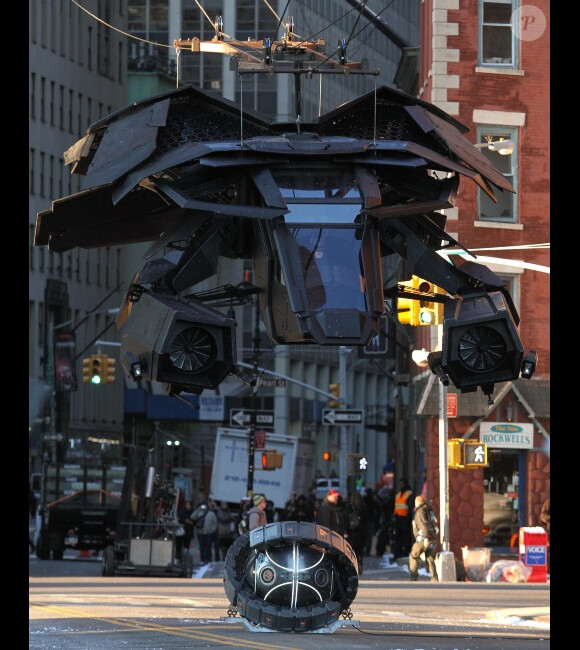Christian Bale, sur le tournage de The Dark Knight Rises à New York le 30 octobre 2011.