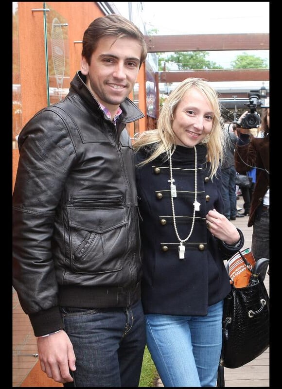 Audrey Lamy et son amoureux Thomas en mai 2010 à Roland Garros