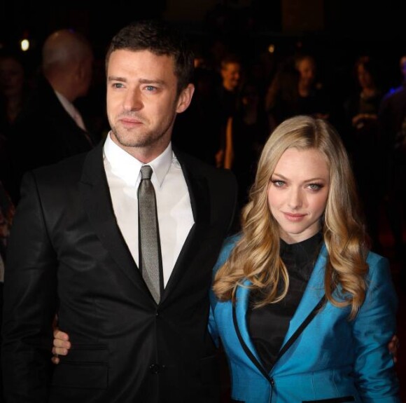 Justin Timberlake et Amanda Seyfried à Londres le 31 octobre pour le film Time Out.