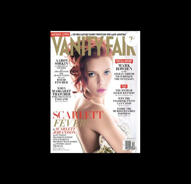 Scarlett Johansson en couverture du Vanity Fair du mois de décembre.