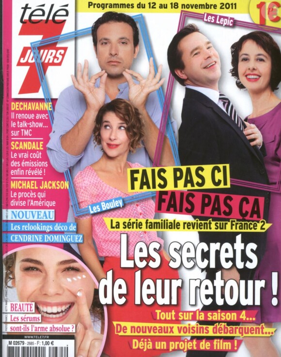 Le magazine Télé 7 Jours en kiosques le 7 novembre 2011.