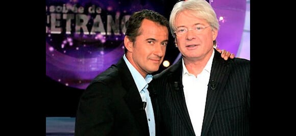 Christophe Dechavanne et Patrice Carmouze, lors de l'enregistrement d'une émission pour TF1.