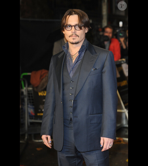 Johnny Depp pour présenter Rhum Express à Londres, le 3 novembre 2011.