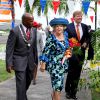La reine Beatrix, le prince Willem-Alexander et la princesse Maxima des Pays-Bas étaient en visite sur l'île Saint-Eustache le 4 novembre 2011.