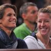 Amélie Mauresmo et Camille Pin le 7 novembre 2011 à Paris lors du Masters 1000