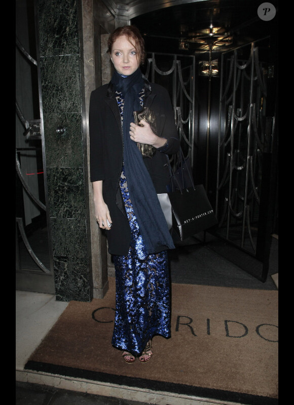 Lily Cole lors de la soirée Harper's Bazaar le 7 novembre 2011 à Londres
