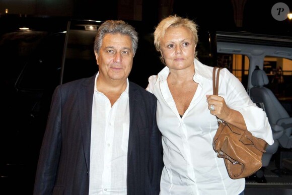 Muriel Robin et Christian Clavier, à Nice, le 6 octobre 2011.