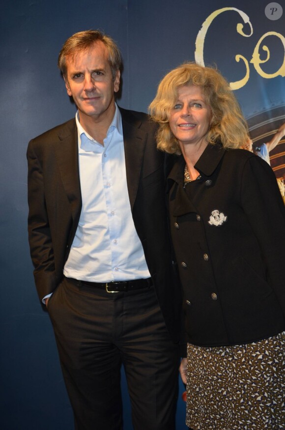 Bernard de la Villardière et son épouse lors de la générale de Corteo, dernier spectacle du Cirque du Soleil. Le mardi 8 novembre 2011