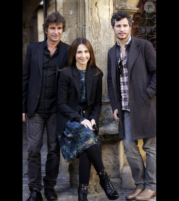 Pierre Rambaldi, Elsa Zylberstein et Nicolas Giraudau au festival de Sarlat, le 9 novembre 2011.