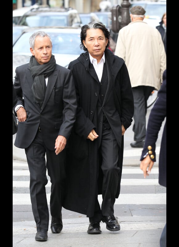 Kenzo lors des obsèques de Loulou de la Falaise, jeudi 10 novembre 2011, à l'église Saint-Roch à Paris