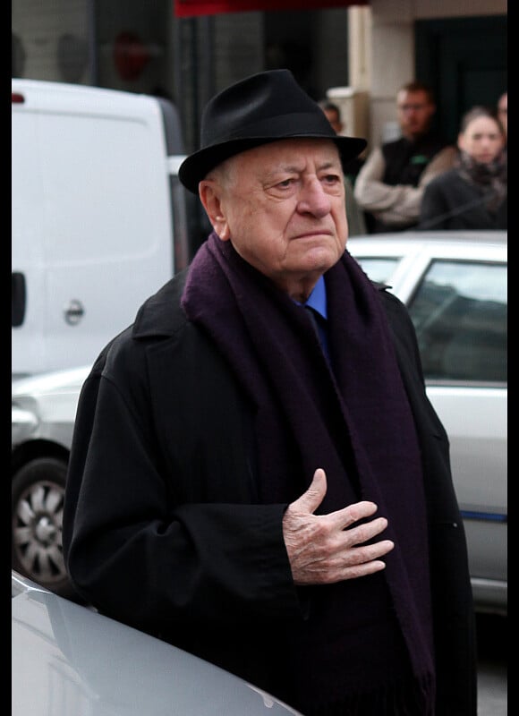 Pierre Bergé lors des obsèques de Loulou de la Falaise, jeudi 10 novembre 2011, à l'église Saint-Roch à Paris