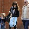 Rachel Weisz, son fils Henry, et Tim Craig à New York, le 23 octobre 2011.