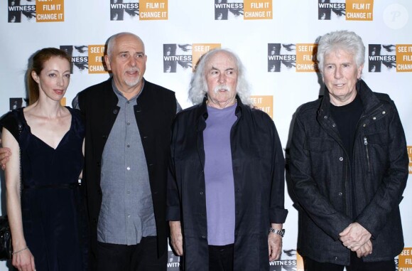 Peter Gabriel, David Crosby et Graham Nash le 10 novembre 2011 au dîner caritatif Focus For Change.
