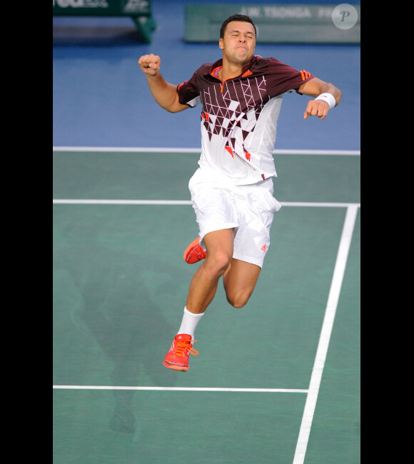 Jo-Wilfried Tsonga le 12 novembre 2011 à Paris lors du Masters 1000 de Paris Bercy