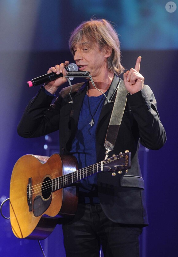 Jean-Louis Aubert honoré lors des Grands prix de la Sacem, au Casino de Paris, le 14 novembre 2011.