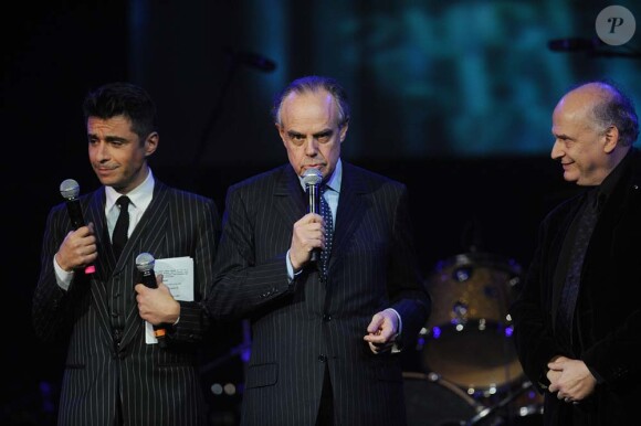 Ariel Wizman, Frédéric Mitterrand et Laurent Petitgirard lors des Grands  prix de la Sacem, au Casino de Paris, le 14 novembre 2011.