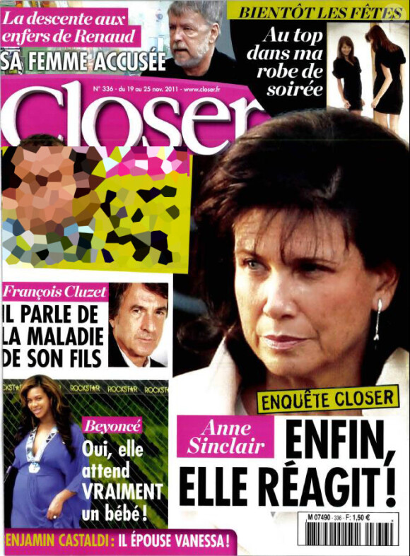 Le magazine Closer en kiosques le samedi 19 novembre 2011.