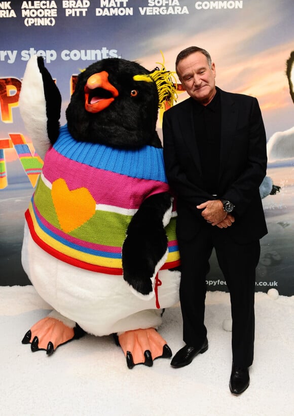 Robin Williams (Ramon/Lovelace) pour l'avant-première de Happy Feet 2 à Londres, le 20 novembre 2011