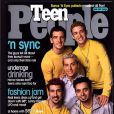 Mars 2000 : Justin Timberlake (debout à droite) et son groupe 'N Sync font la couverture de Teen People. 