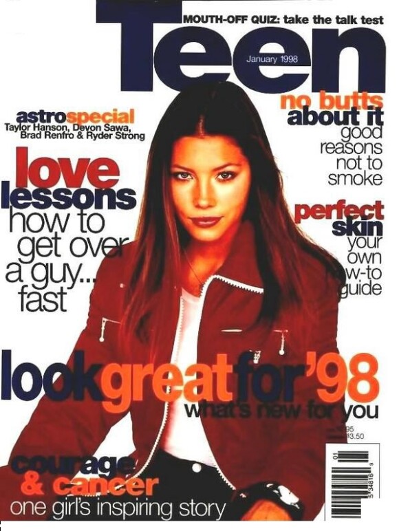 Voici une des toutes premières couvertures de magazine de Jessica Biel pour le magazine Teen. Janvier 1998.