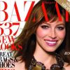 Août 2008 : l'actrice Jessica Biel fait la Une du magazine Harper's Bazaar.