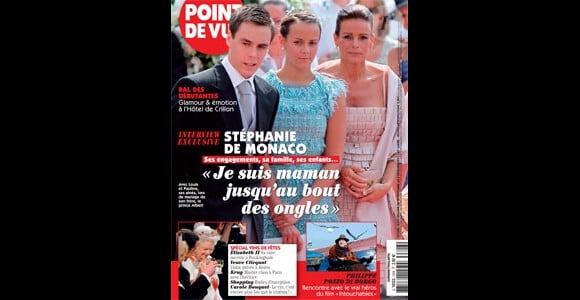 Stéphanie de Monaco en couverture de Point de Vue le 30 novembre 2011.
